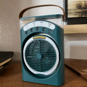 پنکه شارژی مه پاش LED دار رومیزی | 3600 میلی آمپر ساعت - 2
