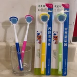 مسواک و زبان پاک کن سیلیکونی اورجینال مدل N888 | گجت تخصصی رفع بوی بد دهان و لایه‌برداری زبان - تصویر 2