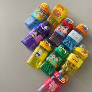 قمقمه فانتزی نی دار نشکن اورجینال دو درب با کاور سیلیکونی و